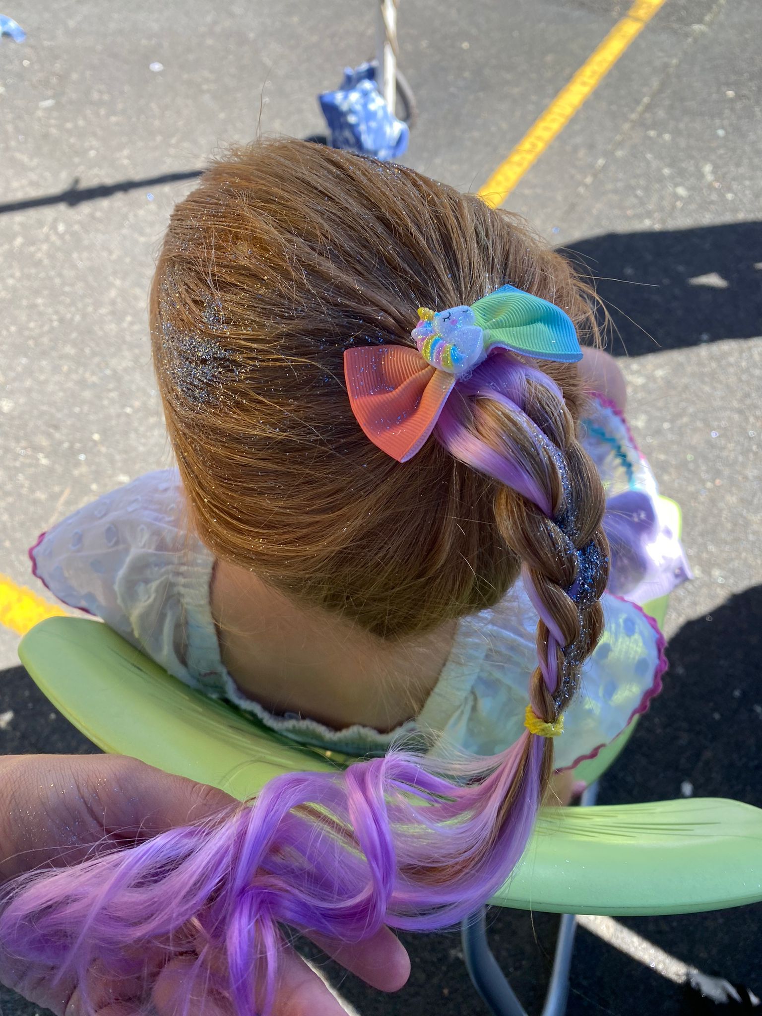 Mermaid Braids fundraising stall