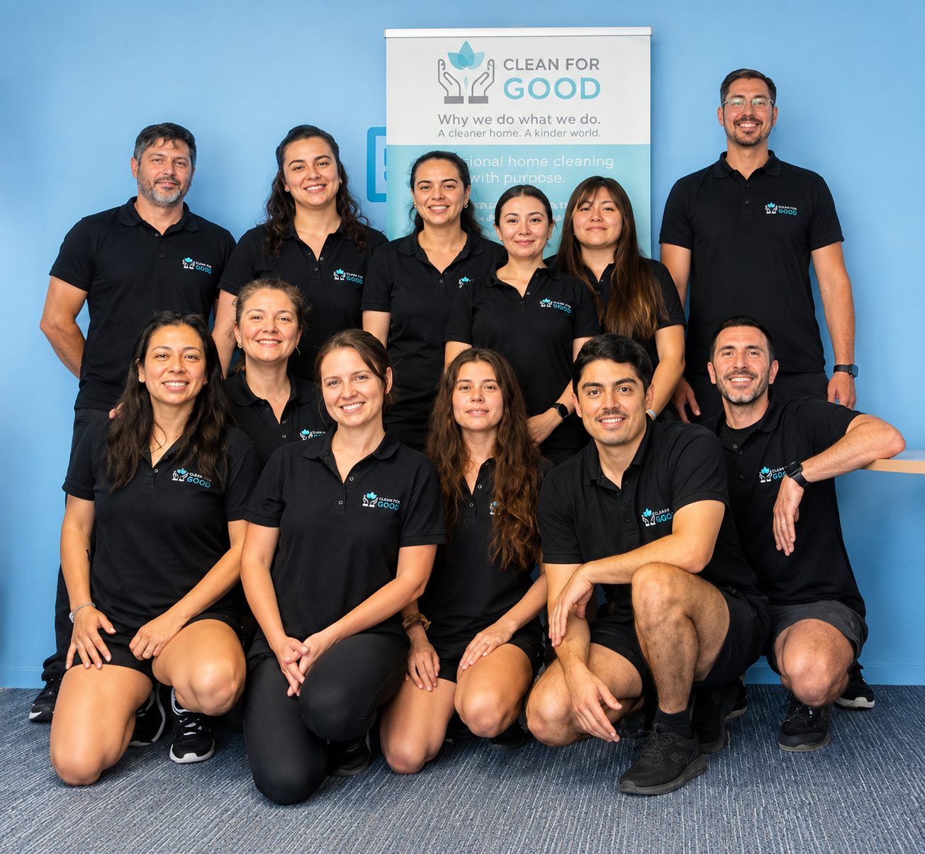 The Clean for Good team together at the office